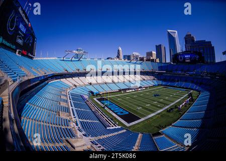 Charlotte, NC, USA. 5 novembre 2023. In totale, il Bank of America Stadium prima della partita tra i Carolina Panthers e gli Indianapolis Colts a Charlotte, NC. (Scott Kinser/Cal Sport Media). Credito: csm/Alamy Live News Foto Stock