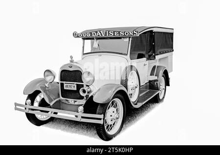 C1928 modello A Ford Van sul display a Tamworth Australia Foto Stock