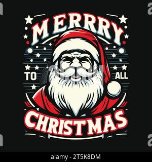 Buon Natale a tutte le T-shirt Design Vector Illustrazione Vettoriale