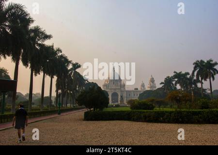 Victoria Memorial, Calcutta è il monumento più grande a un monarca in tutto il mondo. Foto Stock