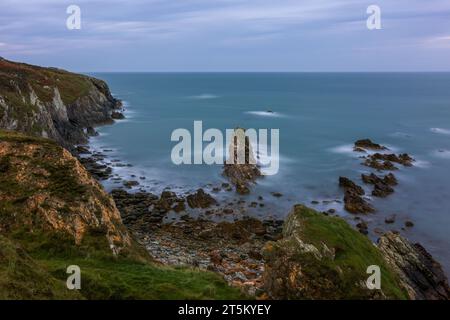 Iconici porticcioli marini a Rhoscolyn, Galles. Foto Stock