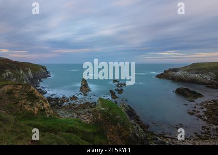 Iconici porticcioli marini a Rhoscolyn, Galles. Foto Stock