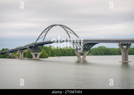 A Bridge by His Majesty's Fort a Crown Point, Crown Point State Historic Site nello Stato di New York Foto Stock