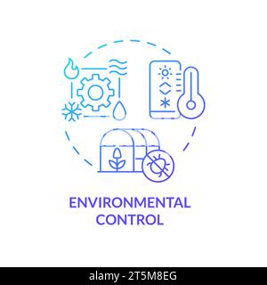 Concetto di controllo ambientale icona gradiente sottile Illustrazione Vettoriale