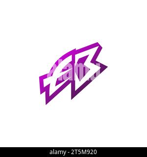 Logo EB Premium emblema iniziale e concetto di design per giochi Illustrazione Vettoriale