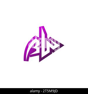 Design iniziale del logo BW Premium e del design dei giochi Illustrazione Vettoriale