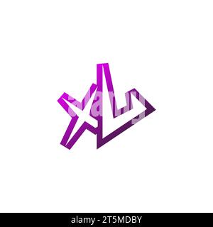 Design iniziale del logo XL Premium e del design dei giochi Illustrazione Vettoriale