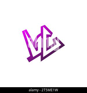 Logo emblema VV Premium, spazio iniziale e concetto di design per il gaming Illustrazione Vettoriale