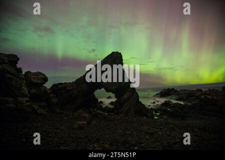 luci macduff aurora borealis.northern. Foto Stock