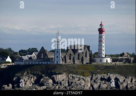 Faro di Saint Mathieu in Bretagna Foto Stock