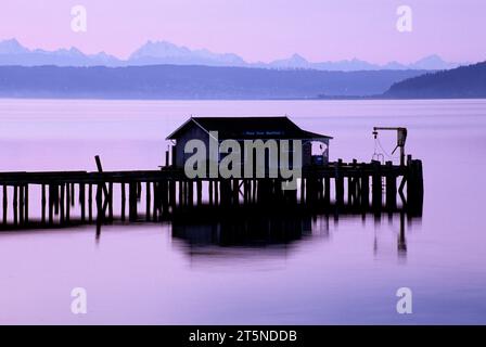 Penn Cove crostacei pier, Ebey's Landing National Historic Reserve, Washington Foto Stock