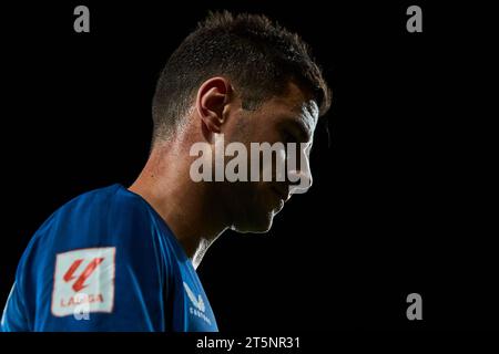 Gorka Guruzeta dell'Athletic Club reagisce durante la partita LaLiga EA Sports tra il Villarreal CF e l'Athletic Club allo Stadio la ceramica il 5 novembre Foto Stock