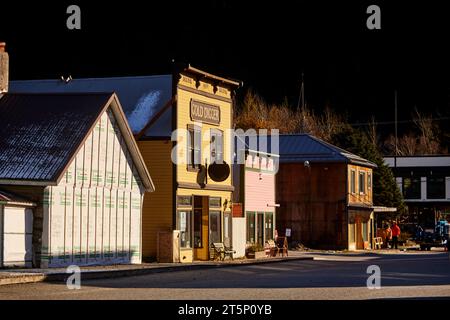 Skagway, una città compatta nel sud-est dell'Alaska, negozio Gold Digger nella città vecchia Foto Stock