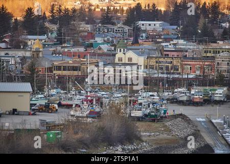 Skagway è una città compatta nel sud-est dell'Alaska Foto Stock