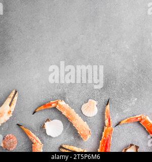 Vista dall'alto aragosta fresca con spazio per la copia Foto Stock