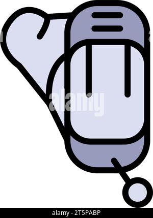 Icona del gadget per apparecchi acustici vettore. Segnale colore apparecchio acustico. Illustrazione vettoriale semplice Illustrazione Vettoriale