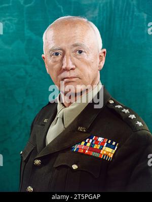 George Patton. Ritratto del generale americano, George Smith Patton Jr. (1885-1945), 1945 Foto Stock