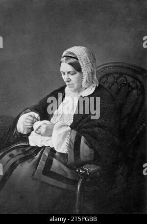 Harriet Martineau. Ritratto della teorica sociale inglese, Harriet Martineau (1802-1876) c. 1855/6 Foto Stock