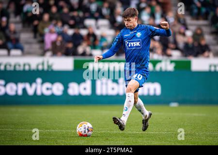 Viborg, Danimarca. 5 novembre 2023. Alexander Busch (40) di Silkeborg SE visto durante il 3F Superliga match tra Viborg FF e Silkeborg IF all'Energi Viborg Arena di Viborg. (Foto: Gonzales Photo - Morten Kjaer). Foto Stock