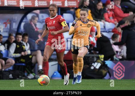 Liverpool FC contro Leicester City - Barclays Women's Super League BIRKENHEAD, INGHILTERRA - NOVEMBRE 05: Taylor Hinds durante la partita di Super League femminile tra Liverpool FC e Leicester City a Prenton Park il 5 novembre 2023 a Birkenhead, Inghilterra. (Foto Alan Edwards per F2images) Foto Stock