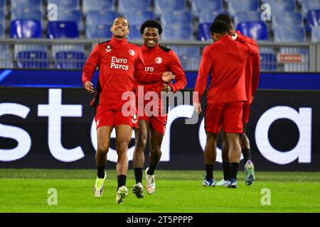 ROMA - Calvin Stengs, del Feyenoord durante la sessione di allenamento dell'MD-1 in vista della partita di UEFA Champions League gruppo e contro la SS Lazio Roma allo Stadio Olimpico il 6 novembre 2023 a Roma, Italia. ANP OLAF KRAAK Foto Stock