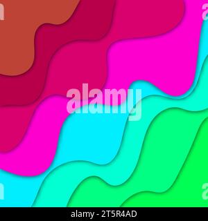 Colore fluido dimensione sfondo dinamico composizione texture ondulata Foto Stock