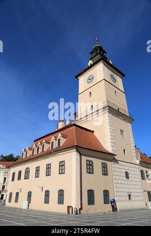 Casa Sfatului (Municipio Vecchio), Piața Sfatului (Piazza del Consiglio), città Vecchia, Braşov, Contea di Braşov, Transilvania, Romania, Europa Foto Stock
