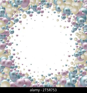 Splendido sfondo con perle di madreperla. Foto Stock