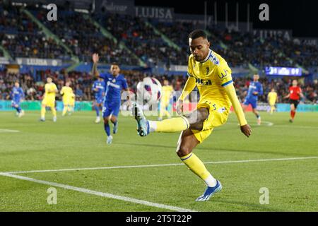 Madrid, Spagna. 6 novembre 2023. Coliseum Stadium MADRID, SPAGNA - NOVEMBRE 06: Lucas Pires di Cadice durante la partita la Liga 2023/24 tra Getafe e Cadice al Coliseum Stadium. (Foto di Guillermo Martinez) GM (Guillermo Martinez/SPP) credito: SPP Sport Press Photo. /Alamy Live News Foto Stock