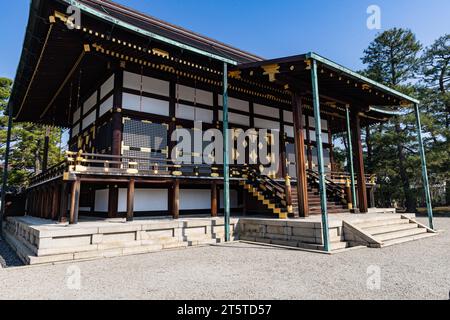 Il Palazzo Imperiale di Kyoto era un palazzo in cui gli imperatori successivi vissero e condussero i loro affari politici per oltre 500 anni dal periodo Nanbokucho Foto Stock