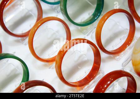 Braccialetto Jade, primo piano della foto Foto Stock