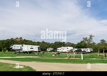 Watonga, Oklahoma - 25 ottobre 2023: Vista del Roman Nose State Park. Foto Stock