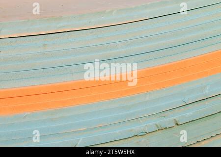 Struttura dei materiali da costruzione per isolamento termico, primo piano della foto Foto Stock