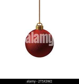 Buon Natale, vari ornamenti per decorare l'albero. rendering 3d. Foto Stock