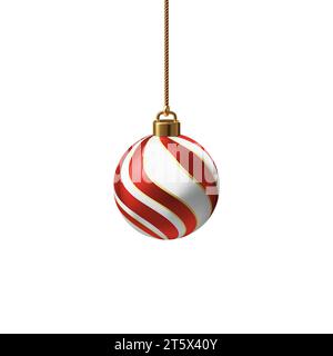 Buon Natale, vari ornamenti per decorare l'albero. rendering 3d. Foto Stock