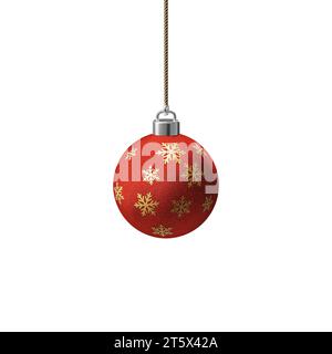 Buon Natale, vari ornamenti per decorare l'albero. rendering 3d. Foto Stock