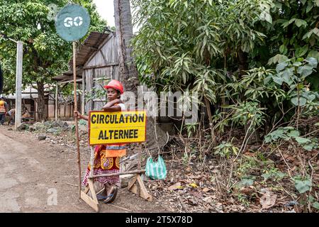 Dalla spiaggia di Nosy Be a Mont Passot Foto Stock