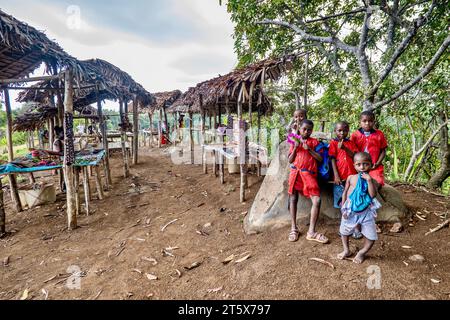 Dalla spiaggia di Nosy Be a Mont Passot Foto Stock