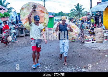 Dalla spiaggia di Nosy Be a Mont Passot Foto Stock