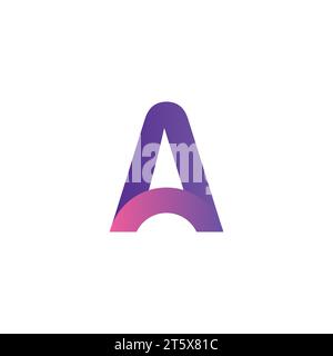 Logo Letter A Design elegante Illustrazione Vettoriale