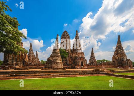 Wat Chaiwatthanaram nella città di Ayutthaya Historical Park, Thailandia Foto Stock