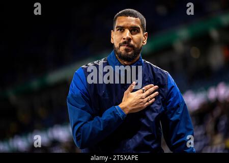 Brondby, Danimarca. 6 novembre 2023. OHI Omoijuanfo di Broendby SE visto prima del 3F Superliga match tra Broendby IF e Aarhus GF al Brondby Stadium. (Foto: Gonzales Photo/Alamy Live News Foto Stock