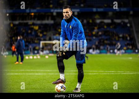 Brondby, Danimarca. 6 novembre 2023. Il portiere Thomas Mikkelsen del Broendby SE visto prima del 3F Superliga match tra Broendby IF e Aarhus GF al Brondby Stadium. (Foto: Gonzales Photo/Alamy Live News Foto Stock