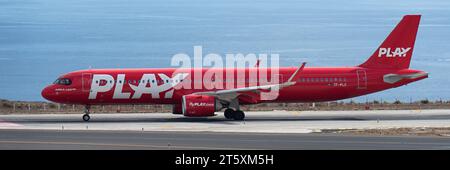 Tenerife, Spagna 5 novembre 2023. Airbus A321-251NX Play Airlines. Immagine di un aereo di Play Airlines che ruba a Tenerife Foto Stock