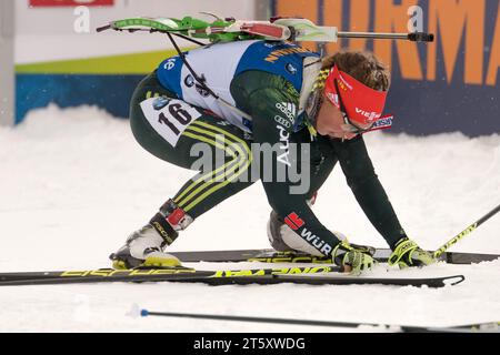 Biathlon Welt Cup 10 KM Verfolgung der Frauen a Hochfilzen, Oesterreich AM 09.12.2017 Foto Stock