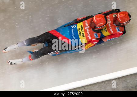 Toni Eggert und Sascha Benecken Aktion Viessmann Rodel Welt Cup a Winterberg, Deutschland AM 25.11.2017 Foto Stock