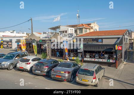 Posto 129 di pace delle Nazioni Unite nel villaggio di Pyla situato nella zona cuscinetto che divide il nord occupato e la Repubblica di Cipro, distretto di Larnaca. Foto Stock