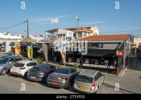 Posto 129 di pace delle Nazioni Unite nel villaggio di Pyla situato nella zona cuscinetto che divide il nord occupato e la Repubblica di Cipro, distretto di Larnaca. Foto Stock