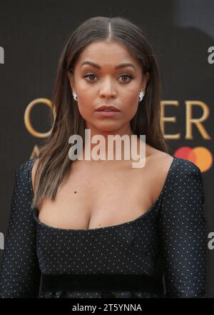 Londra, Regno Unito. 7 aprile 2019. Antonia Thomas partecipa agli Olivier Awards 2019 con MasterCard alla Royal Albert Hall di Londra, Inghilterra. (Foto di Fred Duval/SOPA Images/Sipa USA) credito: SIPA USA/Alamy Live News Foto Stock