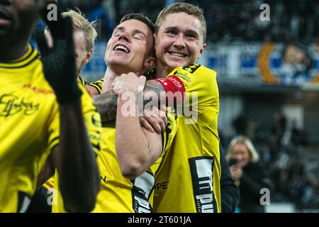 Halmstad, Svezia. 30 ottobre 2023. Sebastian Holmen di Elfsborg visto durante l'Allsvenskan match tra IFK Gothenburg ed Elfsborg a Gamle Ullevi a Gothenburg. (Foto: Gonzales Photo - Amanda Persson). Foto Stock